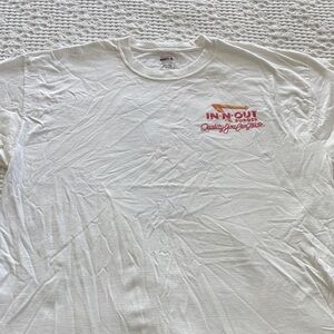 Hanes White Short Sleeve Tee with Red In n Out Logo